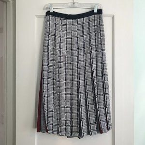 Zara | Pleated Check Midi Skirt